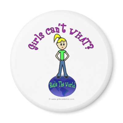 Blonde Rule The World Fridge Magnets by girlscantwhat