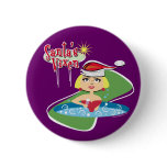 Blonde Santa's Vixen Button