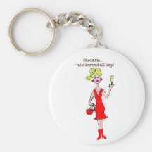 BLONDE SPEAK: "Sarcasm...now served all day!" Key Chains