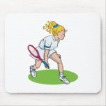 Blonde Tennis Girl mousepads