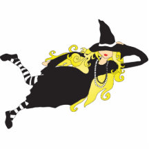 blonde witch acrylic cut out