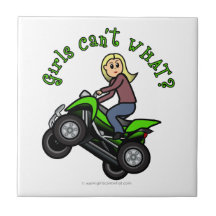 Blonde Woman ATV | Four Wheeler Driver Tiles