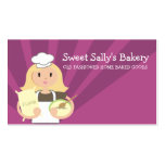 Blonde woman baking chef flour business cards