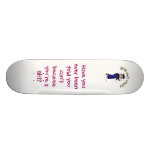 Blonde Woman Graduate in Blue Gown Skate Board Decks