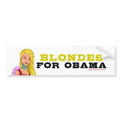 Blondes for Obama Bumper Sticker by obama_2008