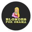 Blondes for Obama Stickers