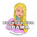 Blondes for Obama Stickers