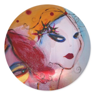 "Blondie & I" Round Stickers by gingerche
