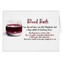 Blood Bath drink recipe Greeting Card