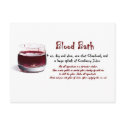 Blood Bath drink recipe postcards