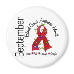 Blood Cancer Awareness Month Flower Ribbon 1 magnets