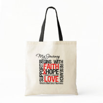 Blood Cancer My Journey Begins With FAITH Tote Bags