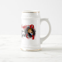 Blood Cancer Rosie Cartoon FLAG Mug