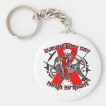 Blood Cancer Survivor By Day Ninja By Night Key Chains