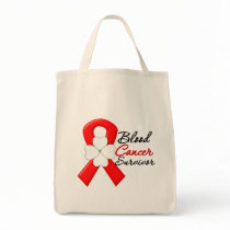 Blood Cancer Survivor Flower Ribbon Bags