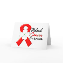 Blood Cancer Survivor Flower Ribbon Cards