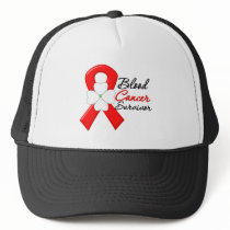 Blood Cancer Survivor Flower Ribbon Mesh Hat