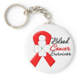 Blood Cancer Survivor Flower Ribbon keychains