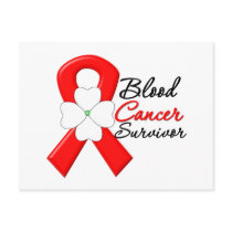 Blood Cancer Survivor Flower Ribbon Postcard