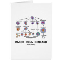 Blood Cell Lineage (Biology Health Medicine) Greeting Cards