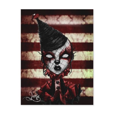 Blood Clown Postcards by Vyal_Pixie