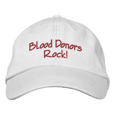 Blood Donors Rock! Embroidered Baseball Cap by slayne81
