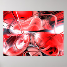 Blood Madness Abstract Poster
