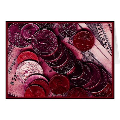 Blood Money Greeting Card by JOSEPHINEB3