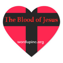 Blood of Jesus Heart Sticker