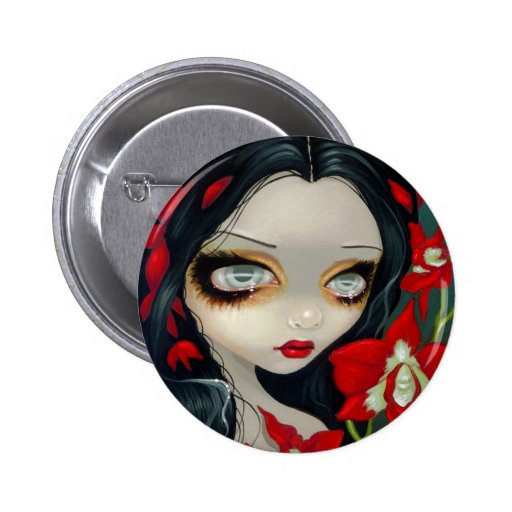 "Blood Orchid" Button