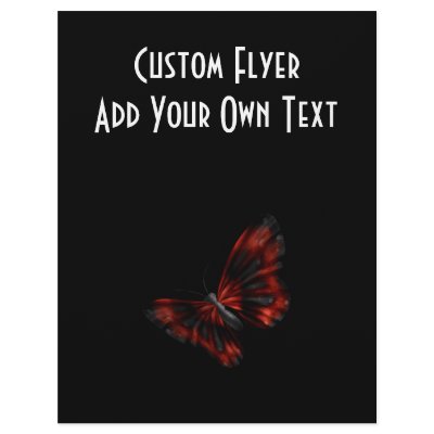 Blood Red & Black Winged Butterfly Flying by VoXeeD