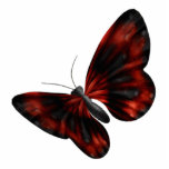 Blood Red & Black Winged Butterfly Flying Cut Out