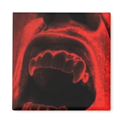 Blood Red Fangs Magnet by VampOut