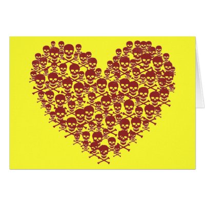 Blood Red Skull Heart by JuJuGarden