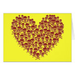 Blood Red Skull Heart cards