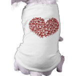 Blood Red Skull Heart pet clothing