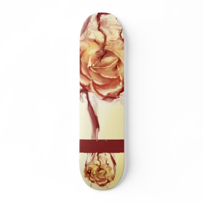 Blood rose custom skate board by miriamwiemers