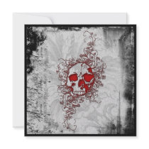 Blood Skull Goth Grunge Invitation