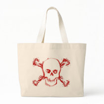 Blood Smeared Skull & Bloody Cross Bones Bag