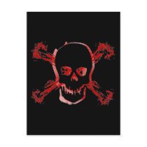 Blood Smeared Skull & Bloody Cross Bones Postcards