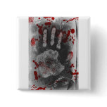 Blood Splatter Handprint Button