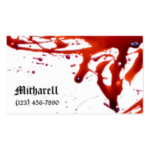 Blood Splattered Business Card