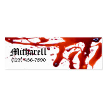 Blood Splattered Skinny Business Card