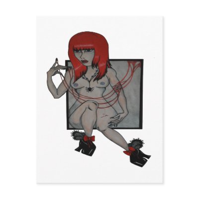 blood strings post cards by grostique