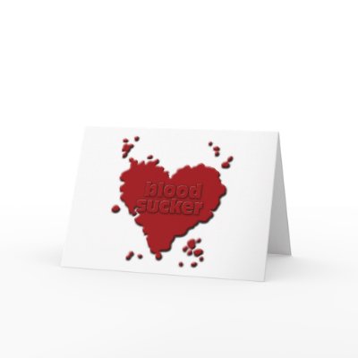 blood sucker greeting card by doodlematz