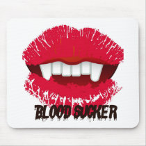 BLOOD SUCKER VAMP LIPS PRINT MOUSE PAD