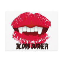 BLOOD SUCKER VAMP LIPS PRINT POST CARD