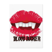 BLOOD SUCKER VAMP LIPS PRINT POST CARD