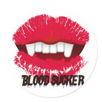 BLOOD SUCKER VAMP LIPS PRINT STICKERS