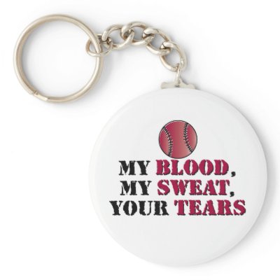 Blood sweat tears - baseball/softball keychains by bbdesignsco